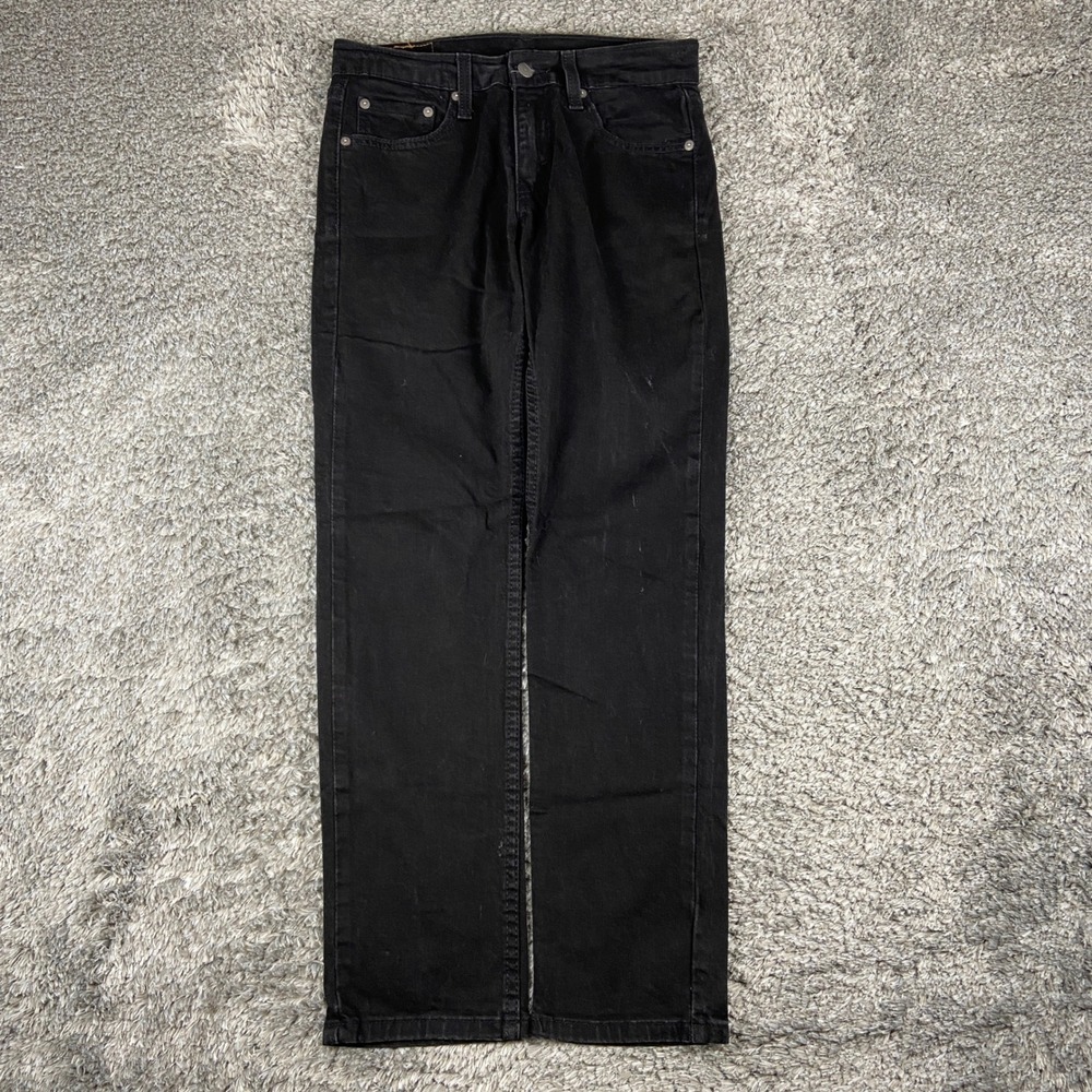 Levis 511 Jeans Mens 29x30 Black Denim Slim Stretch Cotton Blend Casual Pant - Picture 2 of 11